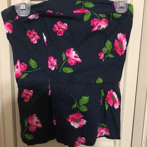 Hollister peplum tube top
